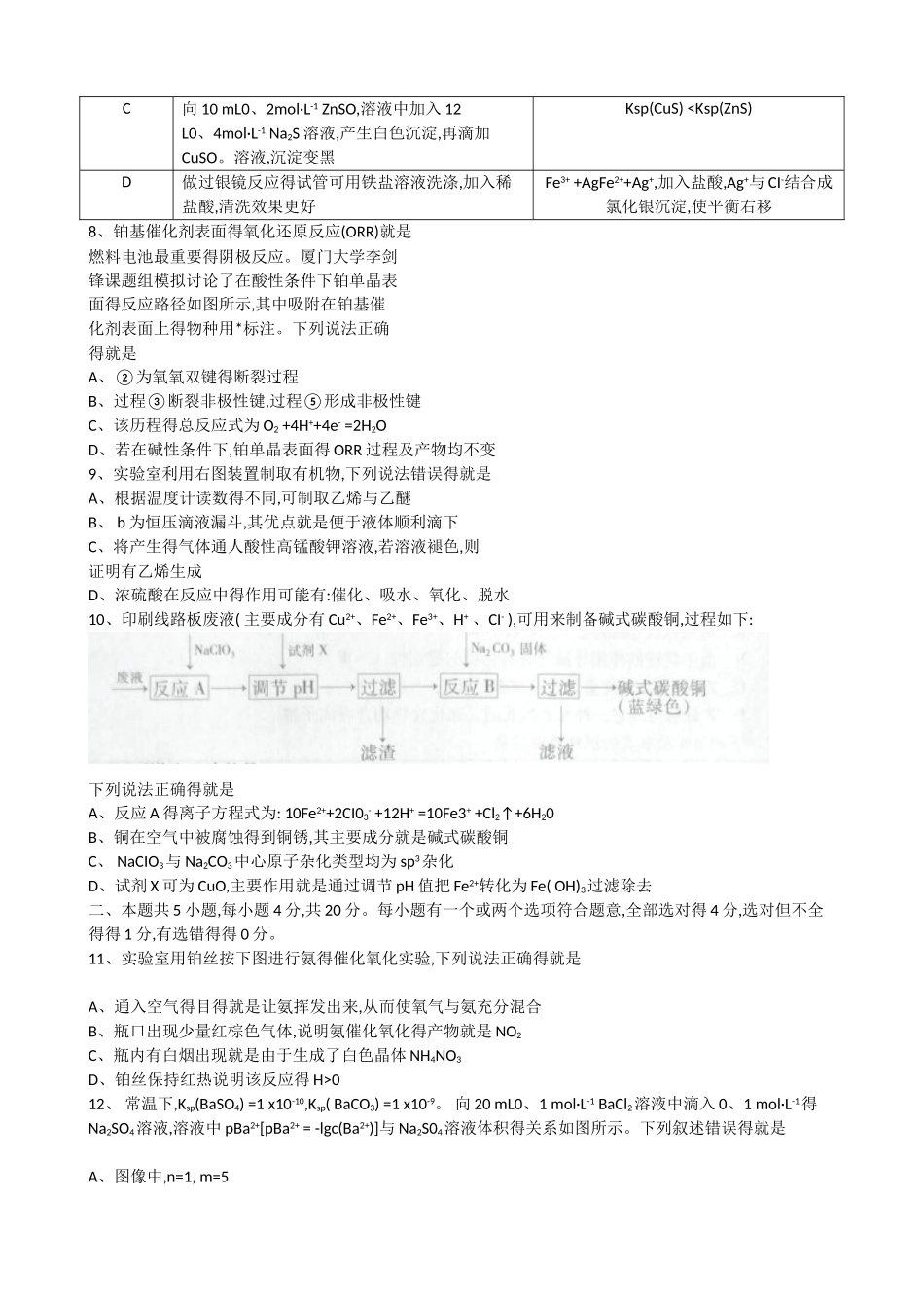 山东省新高考质量测评联盟2025届高三5月联考化学试题_第2页