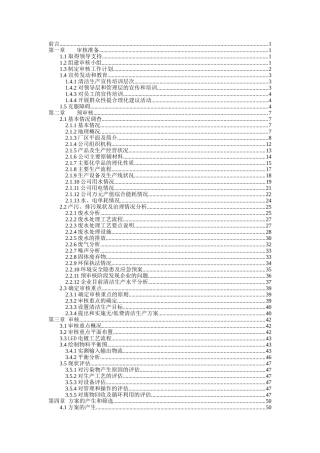 崇辉表面技术开发有限公司清洁生产审核报告