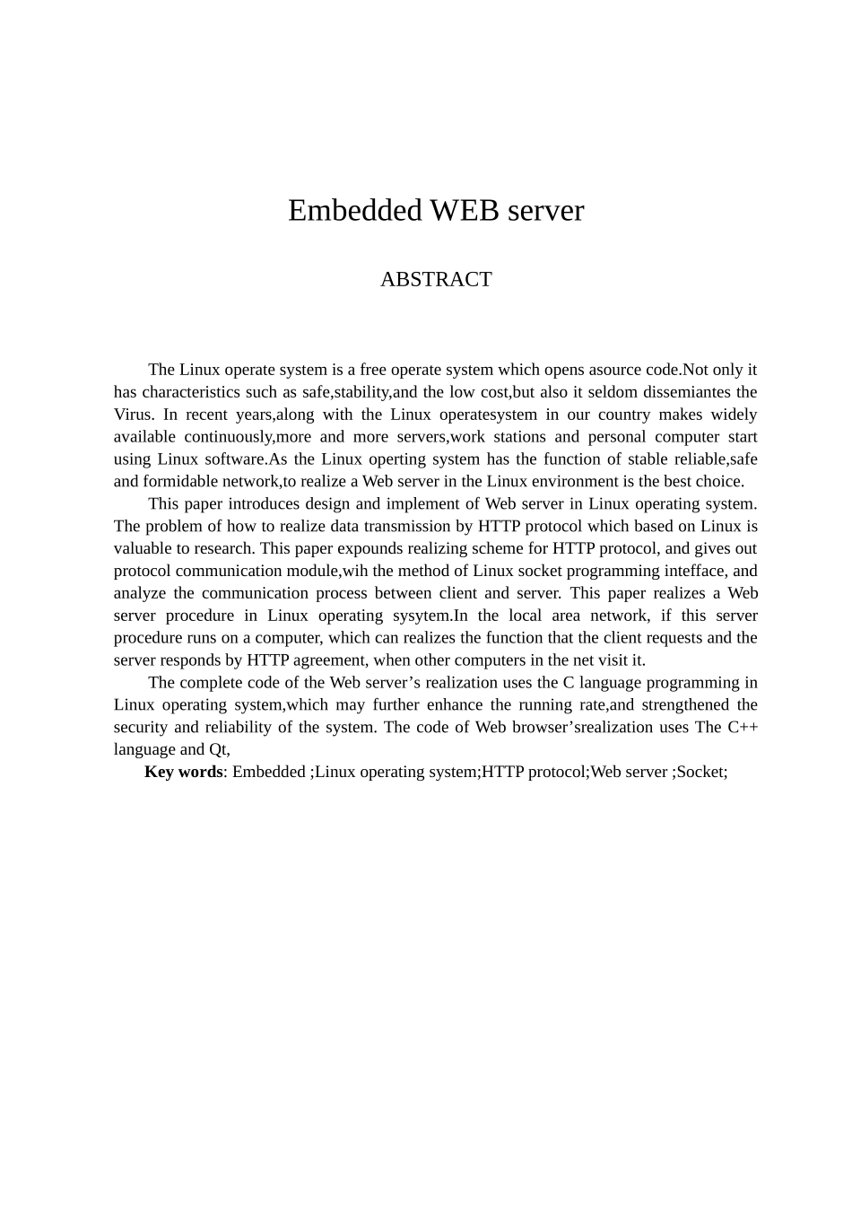 嵌入式WEB服务器的设计与实现毕业论文_第2页