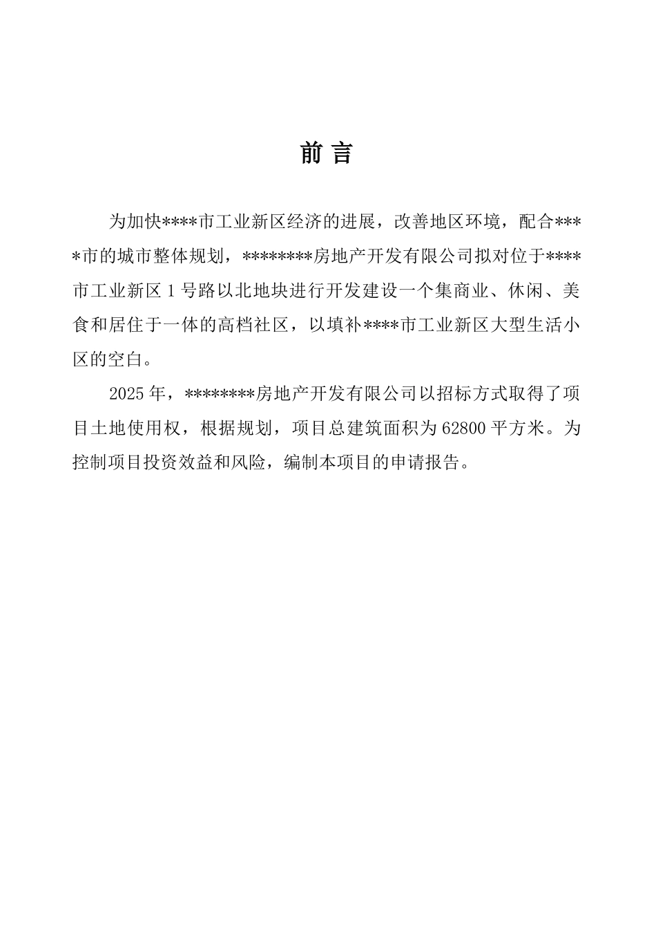 工业新区商务港项目资金申请报告_第2页