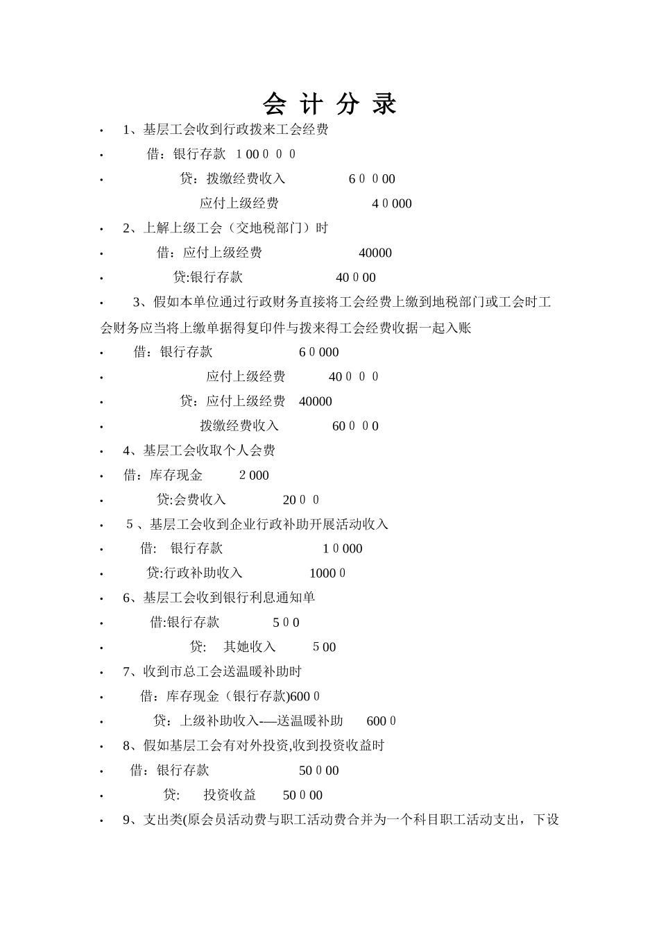 工会会计分录2025_第1页