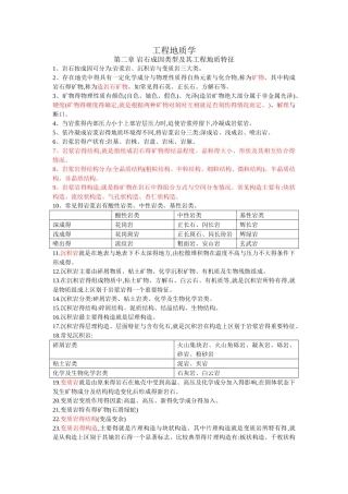 工程地质学复习资料整理