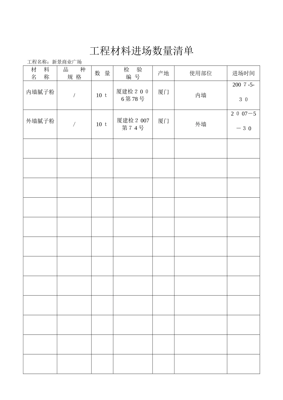 工程材料报审表_第2页