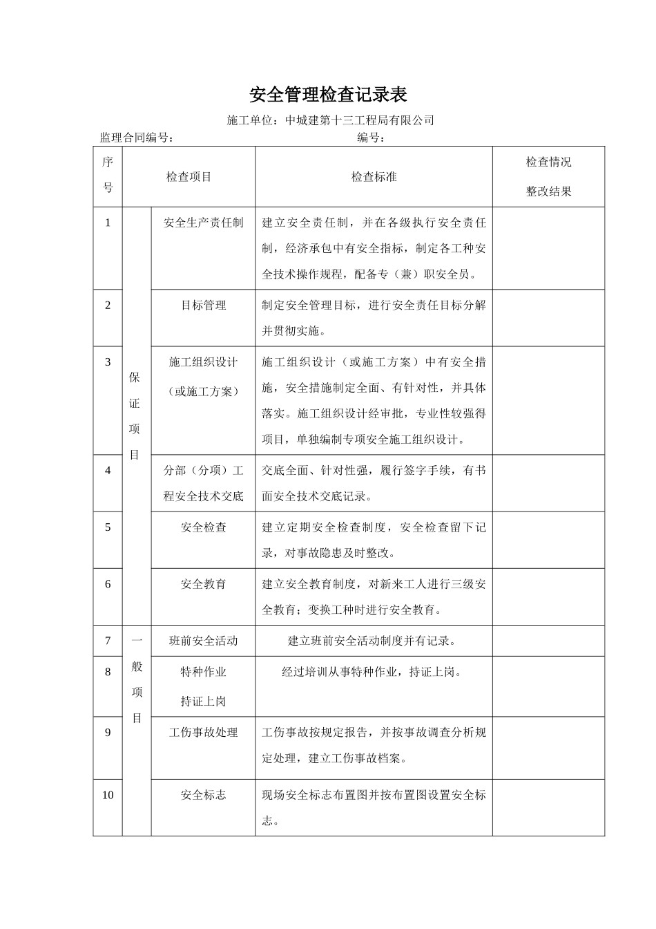 工程监理安全检查记录表_第3页