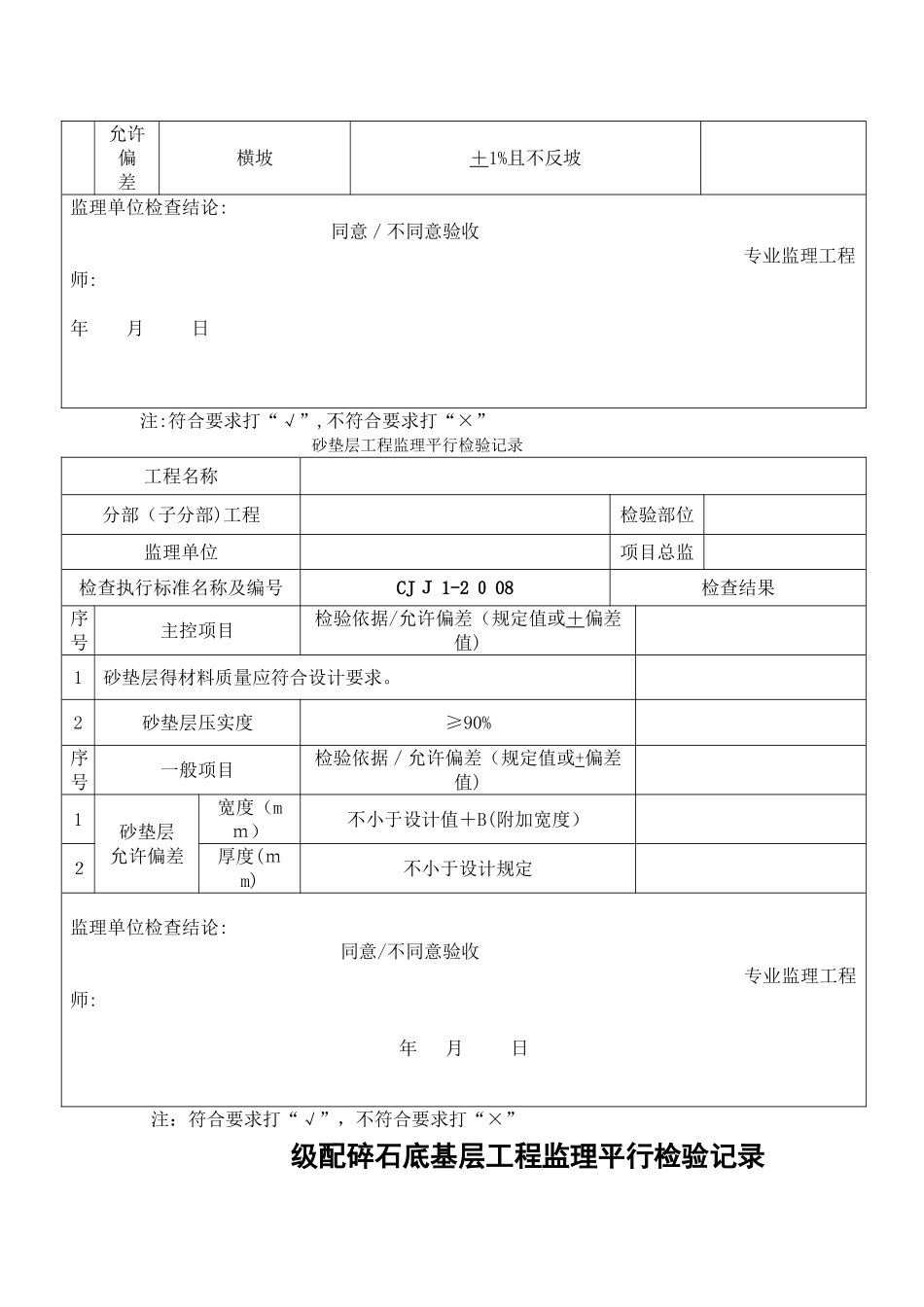 市政工程平行检验记录_第3页