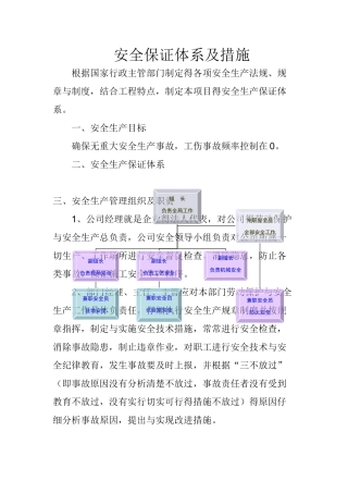 市政工程安全保证措施