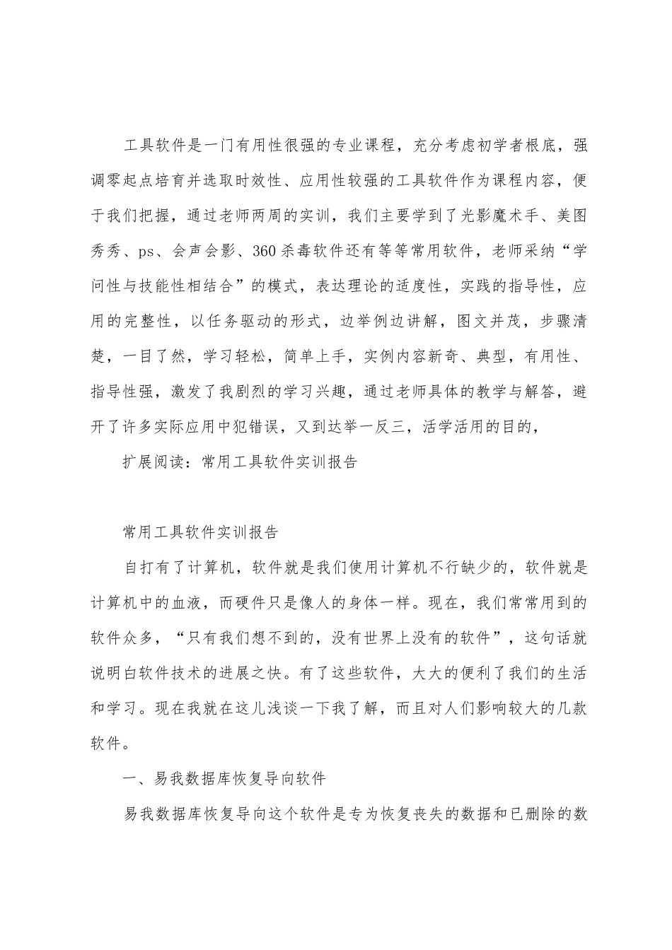 常用工具软件实训总结_第2页