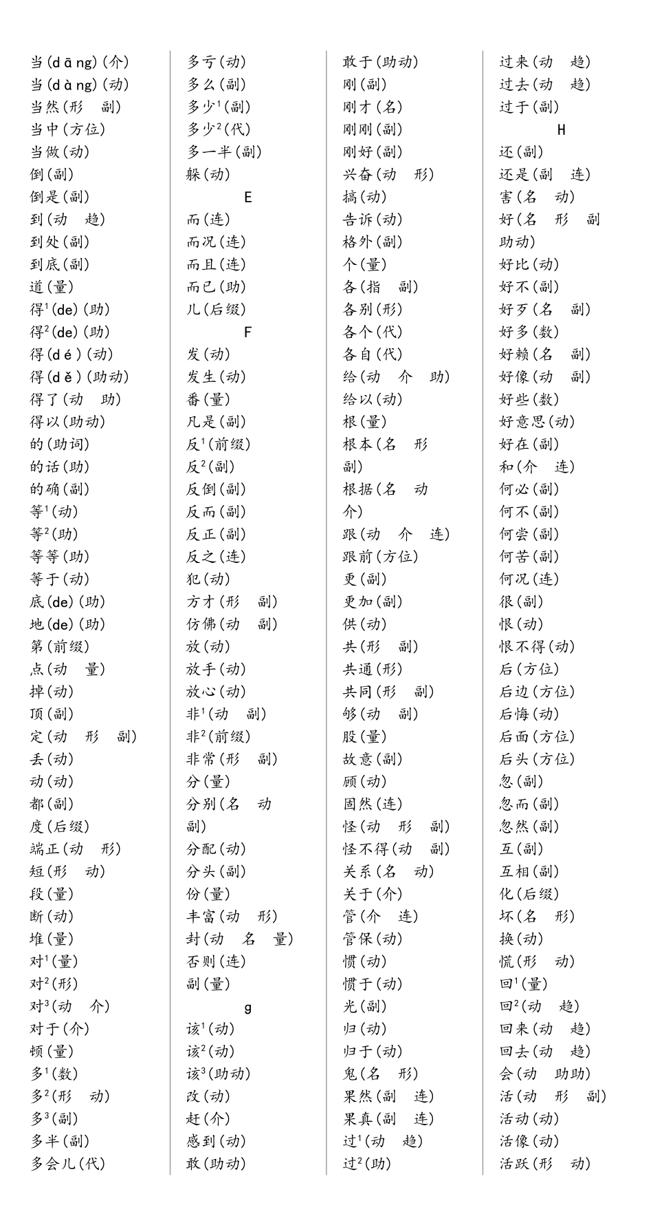 常用词词性表_第2页