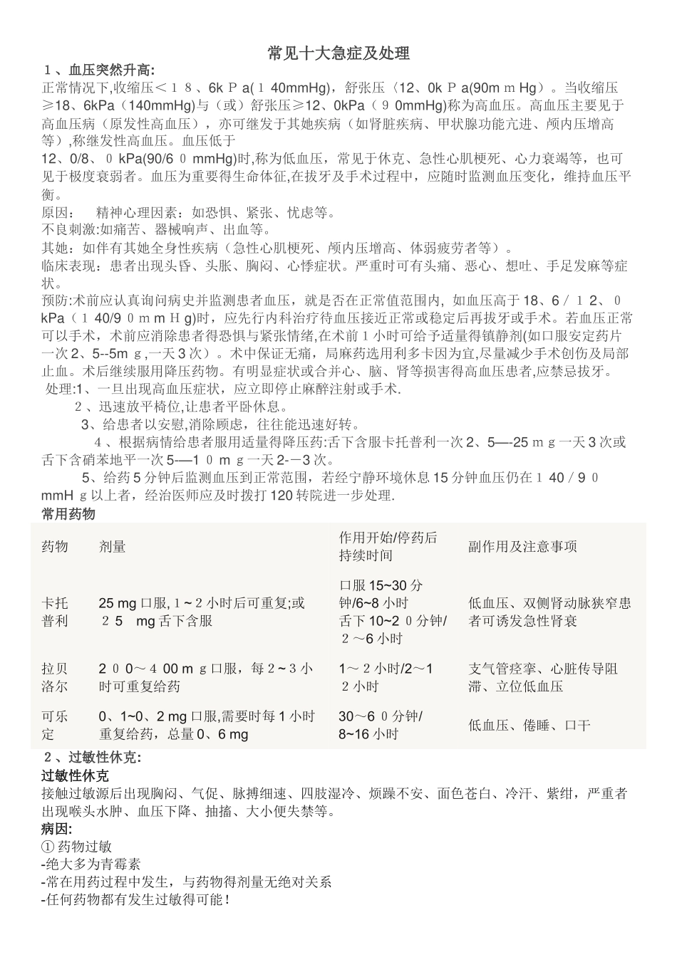 常见十大急症及处理_第1页