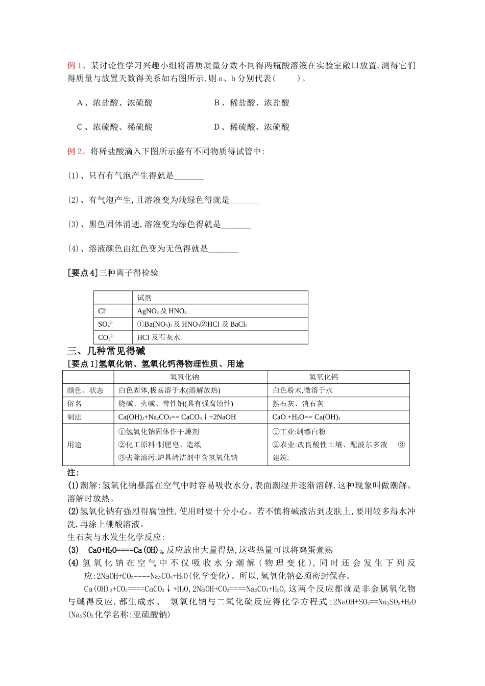 常见的酸和碱 知识点_第3页