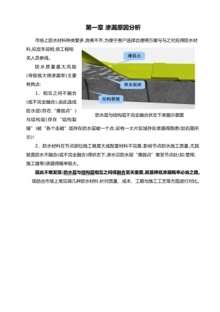 常见防水材料对比