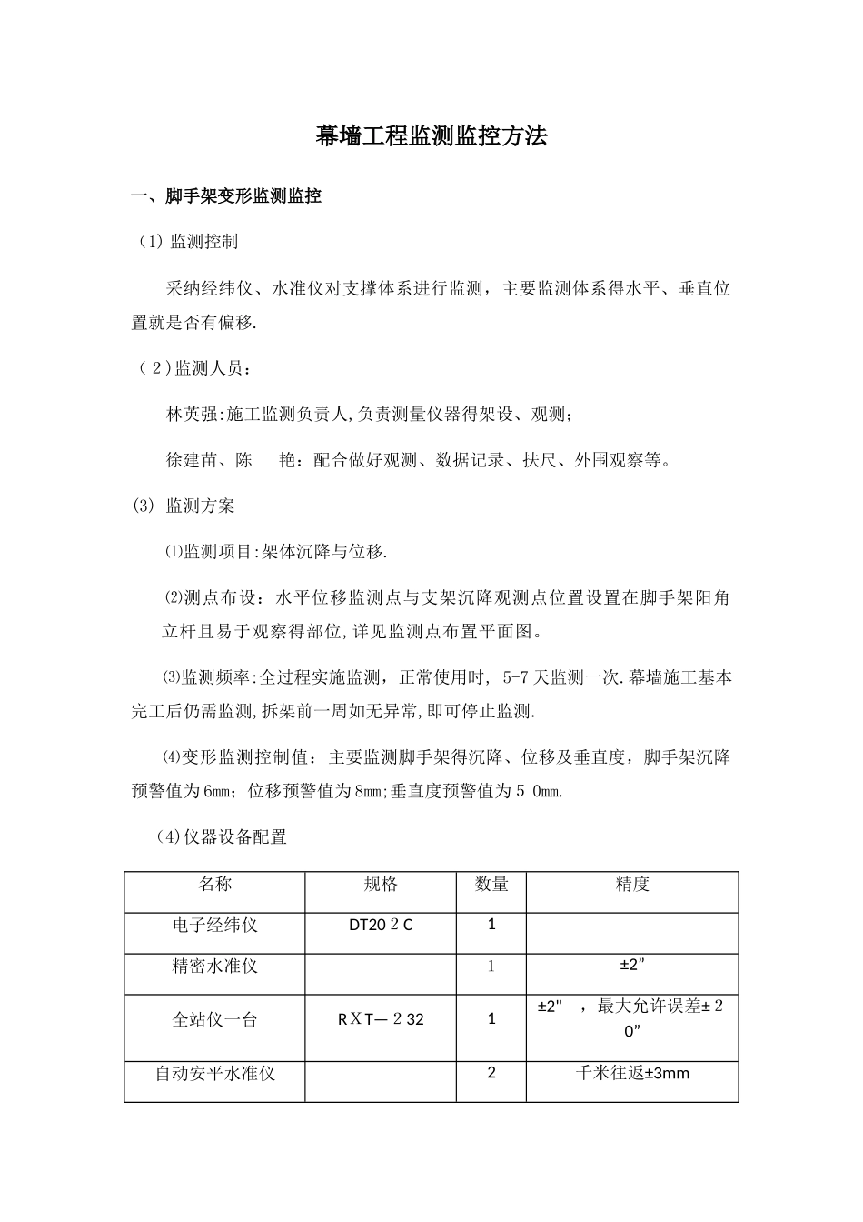 幕墙工程监测监控方法_第1页