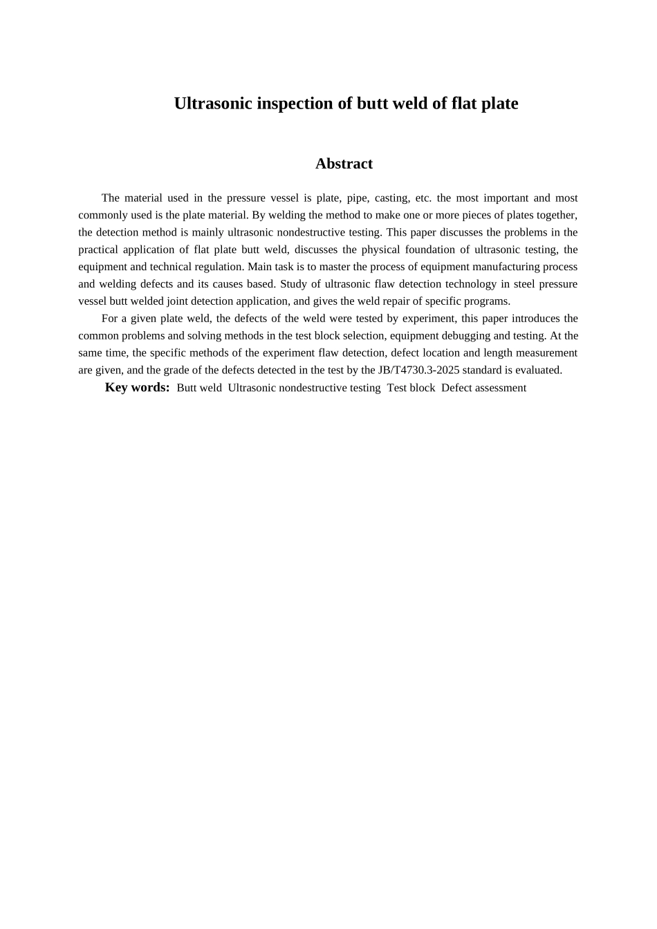 平板对接焊缝的超声波检测本科学位论文_第3页