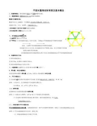 平面向量的基本概念