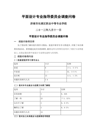 平面设计调查问卷
