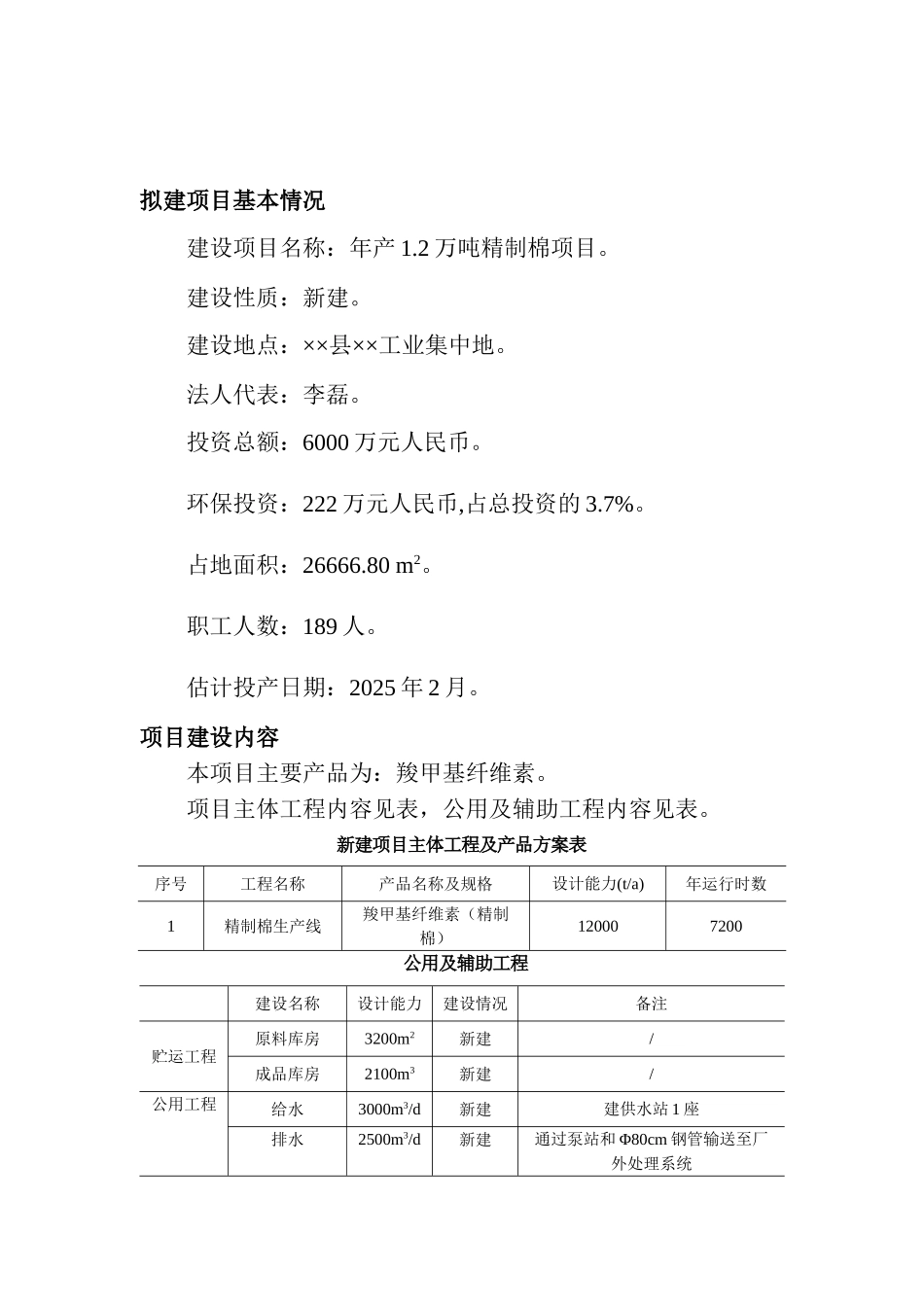 年产1.2万吨精制棉项目可行性研究报告_第2页