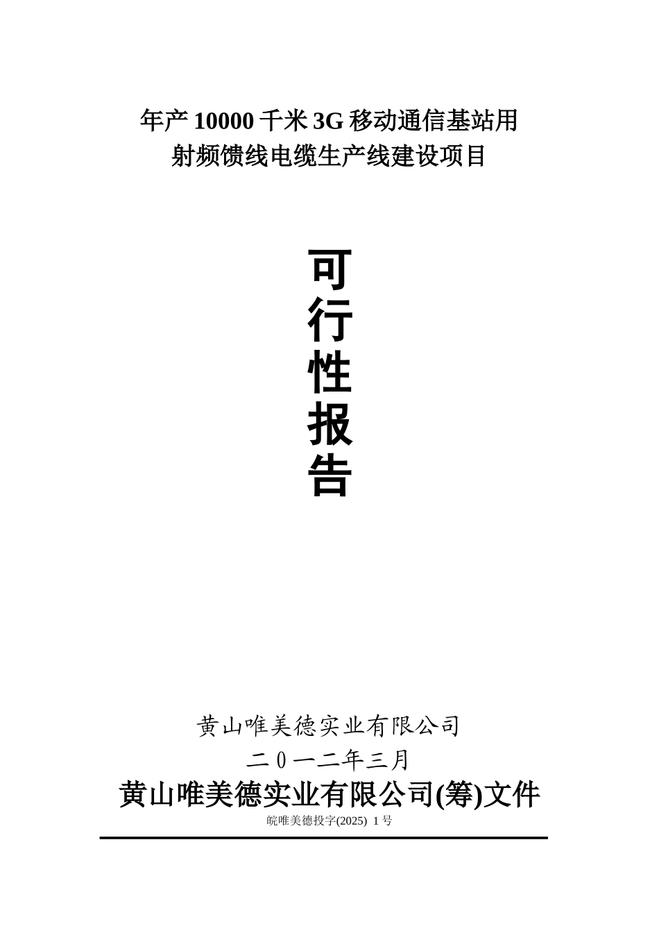 年产10000千米3G移动通信基站用射频馈线电缆生产线建设项目可行性研究报告_第2页
