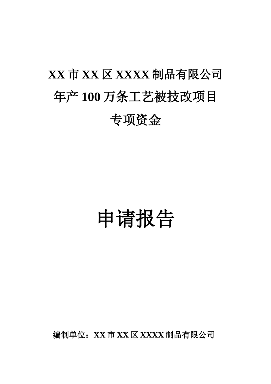 年产100万条工艺被技改项目可行性研究报告_第2页