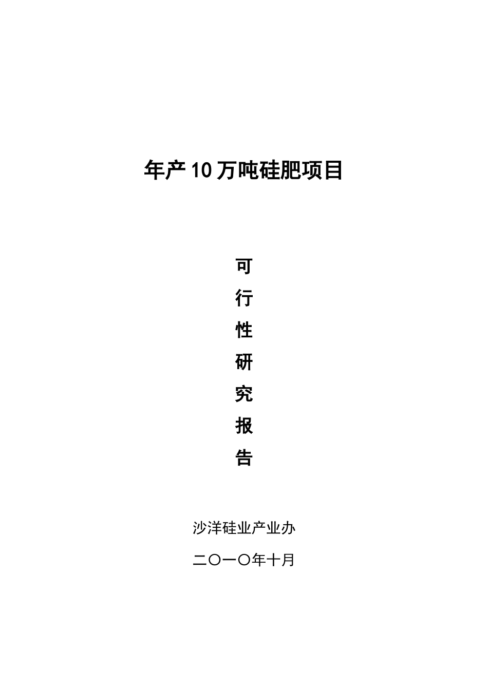 年产10万吨硅肥项目可行性研究报告_第2页