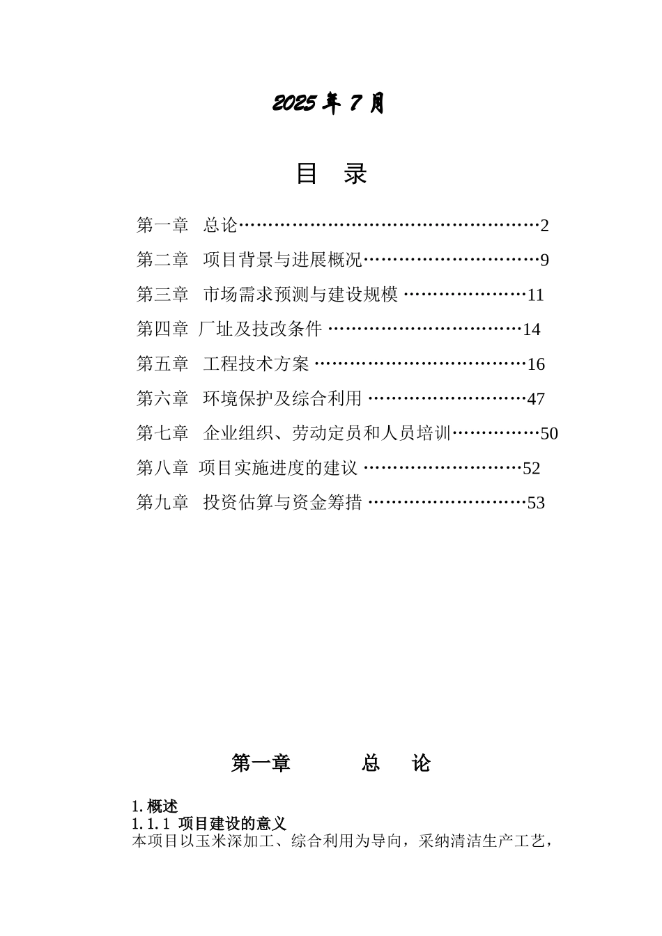 年产115000吨玉米深加工项目可行性研究报告_第3页