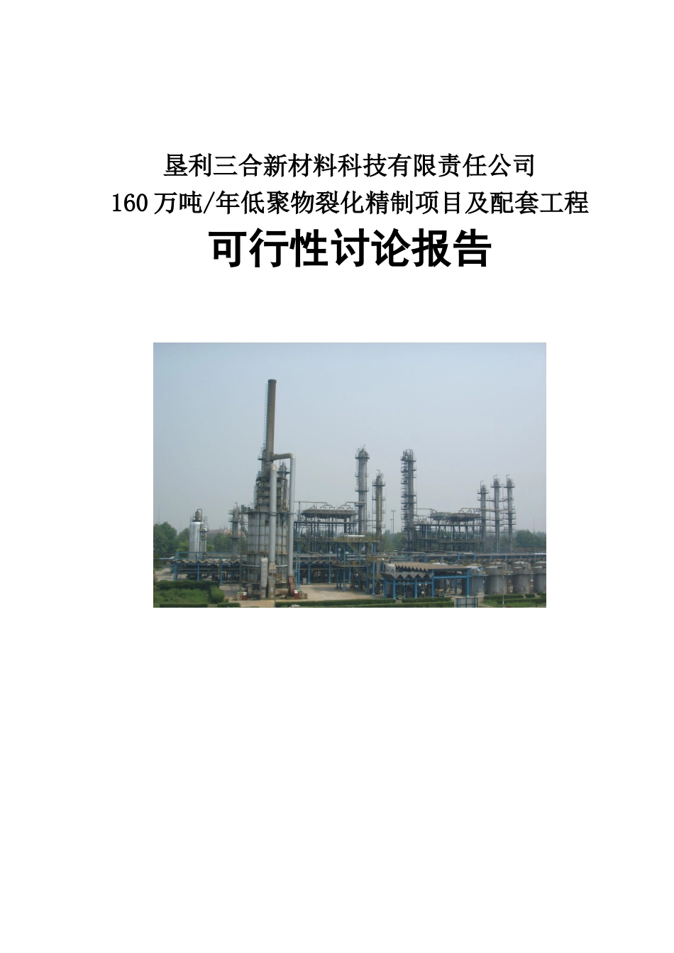 年产160万低聚物裂化精制项目及配套工程可行性研究报告_第2页