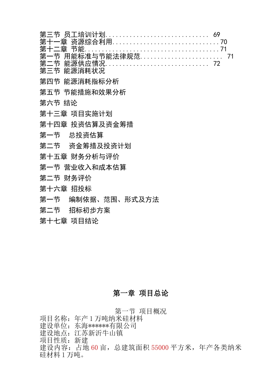 年产1万吨纳米硅材料项目可行性研究报告_第3页
