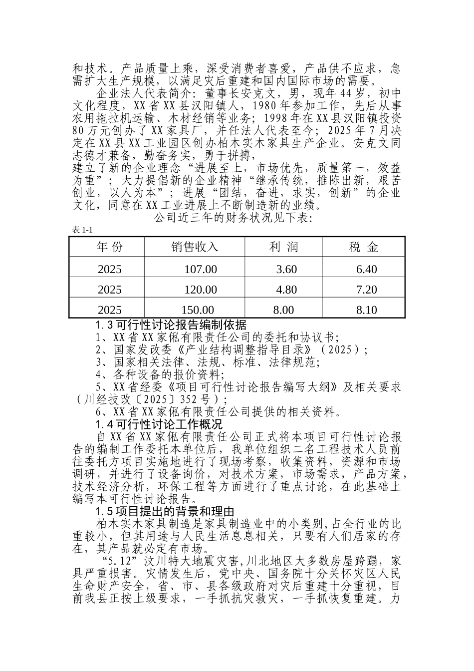 年产1万套仿古柏木实木家具生产项目可行性研究报告可行性研究报告_第3页