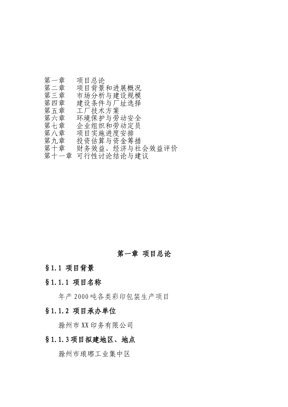 年产2000吨各类彩印包装项目可行性研究报告_第3页
