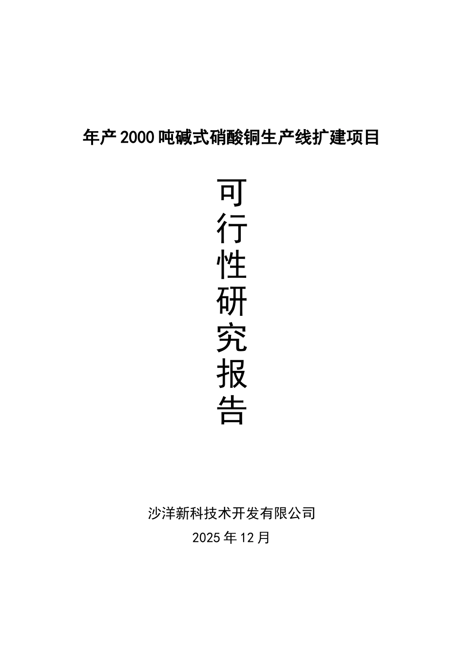 年产2000吨碱式硝酸铜生产线项目可行性研究报告_第2页
