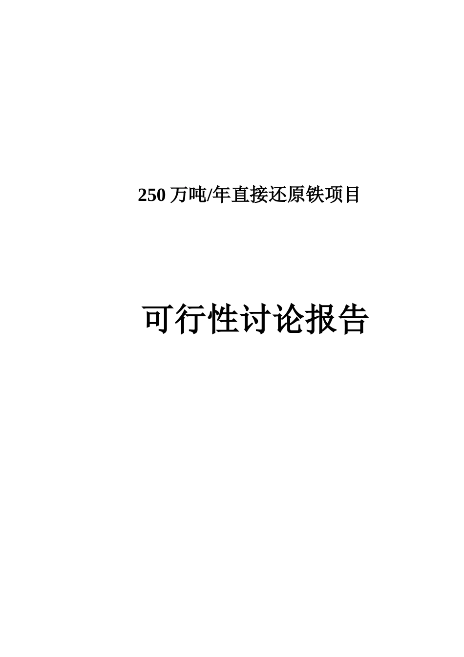 年产250万吨直接还原铁项目可行性评估报告_第2页