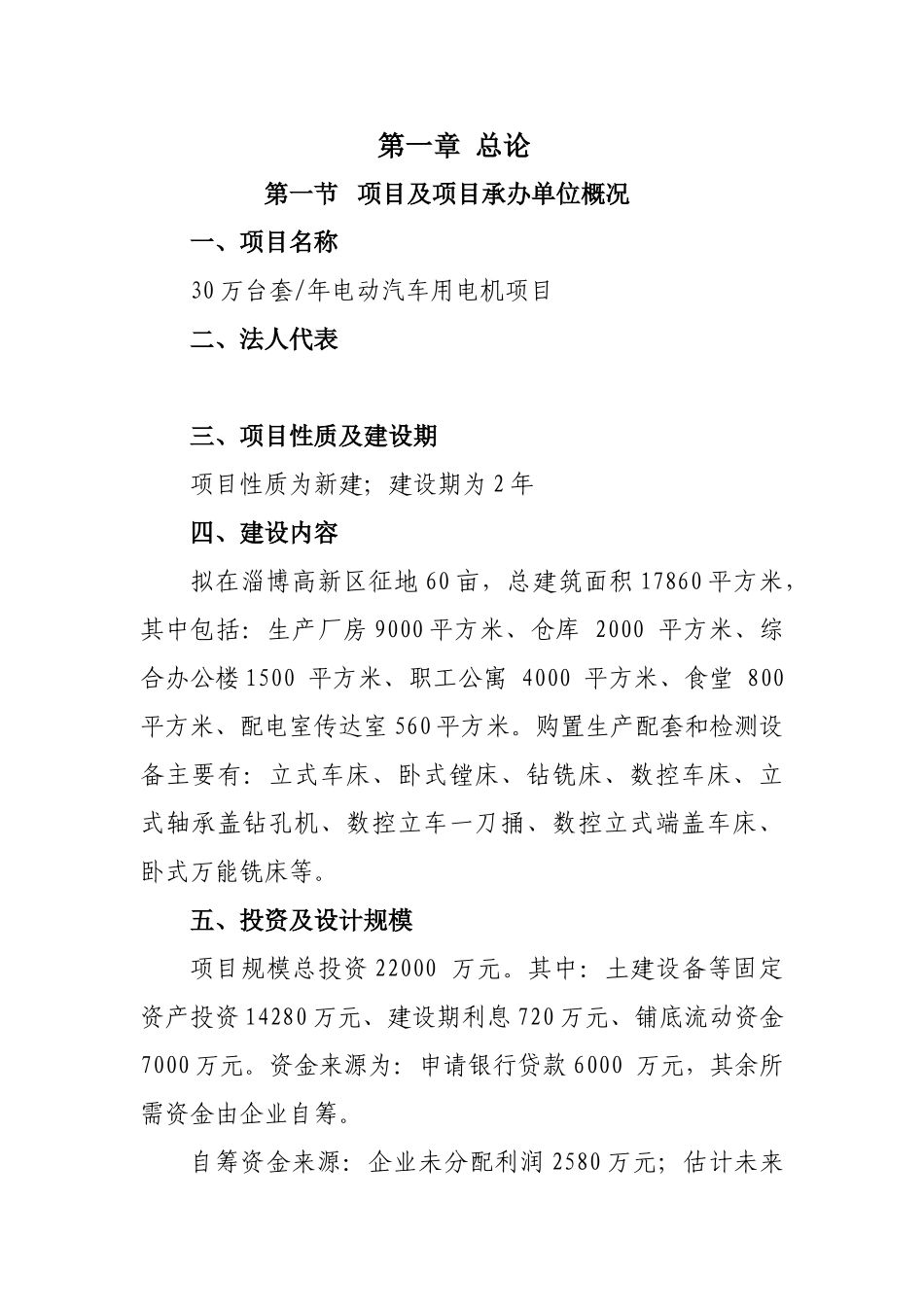 年产30万台电动汽车电机项目可行性研究报告_第2页