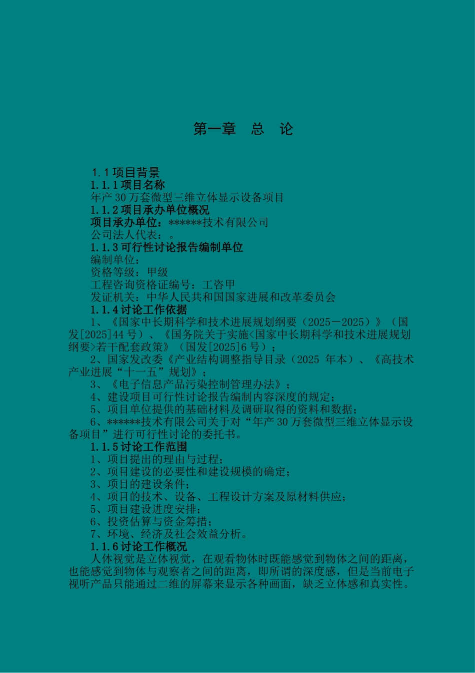 年产30万套微型三维立体显示设备项目可行性研究报告_第2页