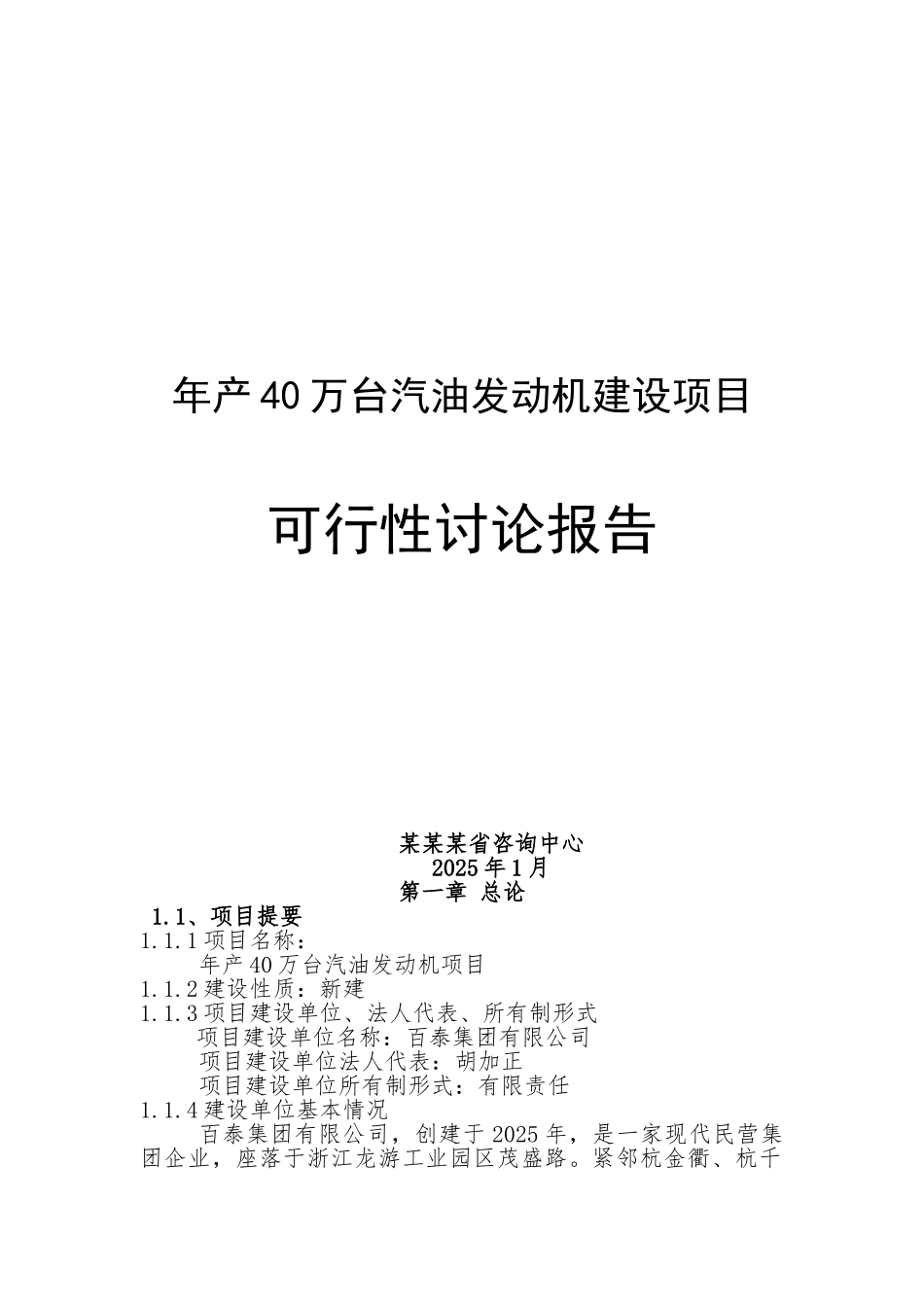 年产40万台汽油发动机建设项目可行性研究报告_第2页