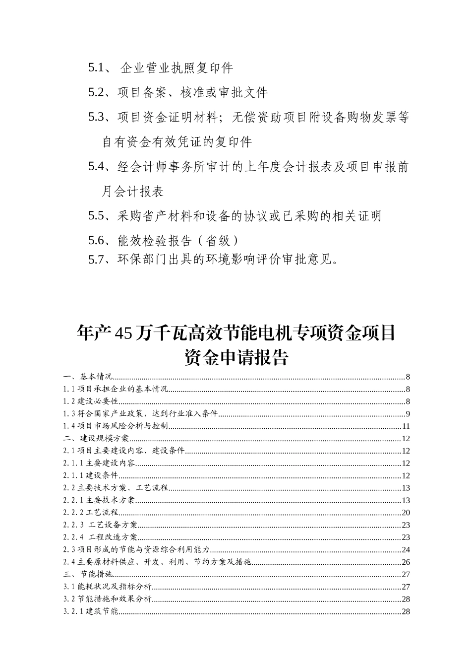 年产45万千瓦高效节能电机项目资金申请报告_第3页