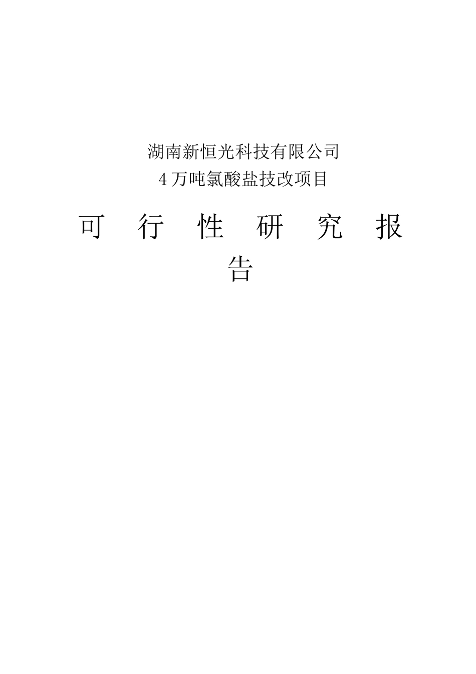 年产4万吨氯酸盐技改项目可行性研究报告_第2页