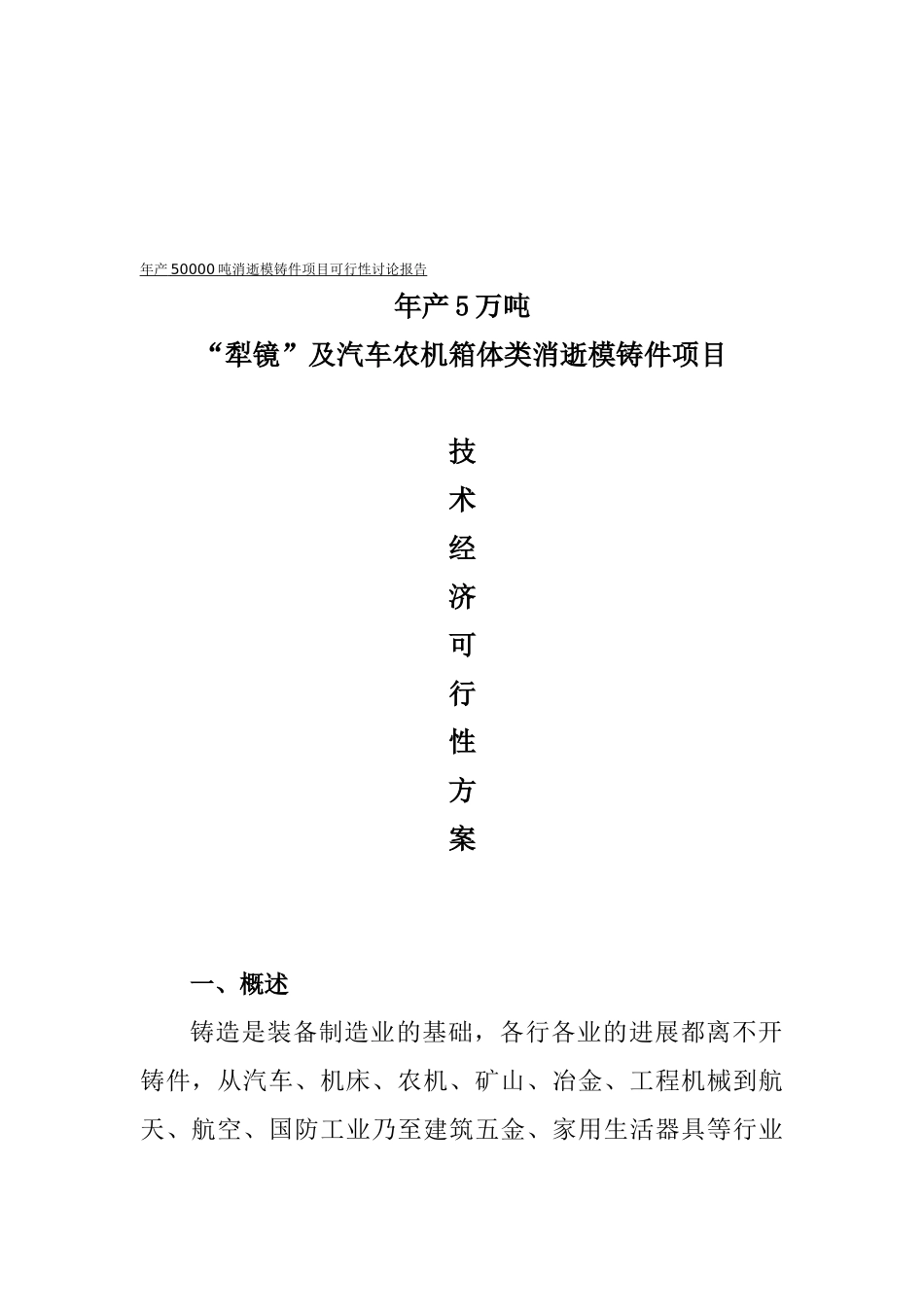 年产50000吨消失模铸件项目可行性研究报告_第2页