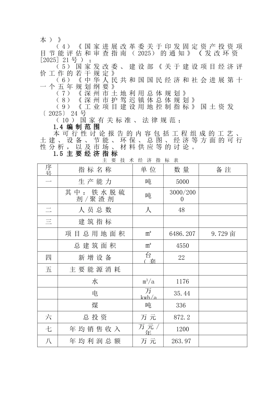 年产5000吨耐火材料项目可行性研究报告书_第2页