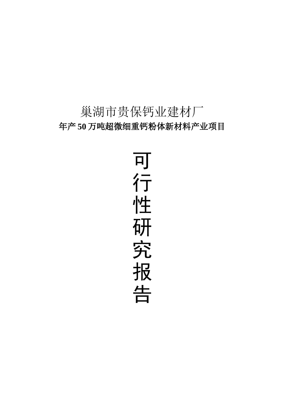 年产50万吨超微细重钙粉体新材料产业项目可行性研究报告_第2页