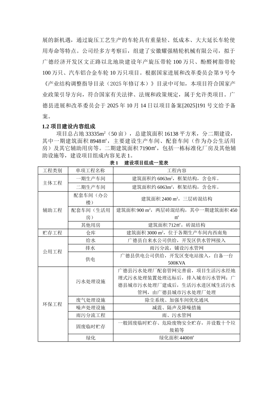 年产旋压带轮100万只、酚醛树脂带轮100万只、汽车铝合金车轮10万只变更项目建设项目环境影响评价报告_第3页
