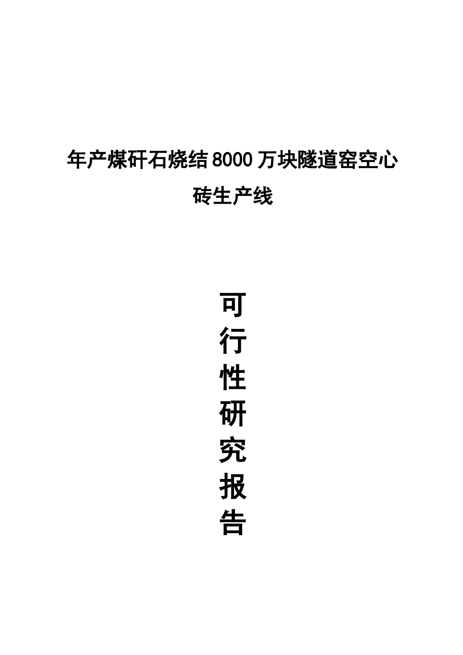 年产煤矸石烧结8000万块隧道窑空心砖生产线可行性研究报告_第2页