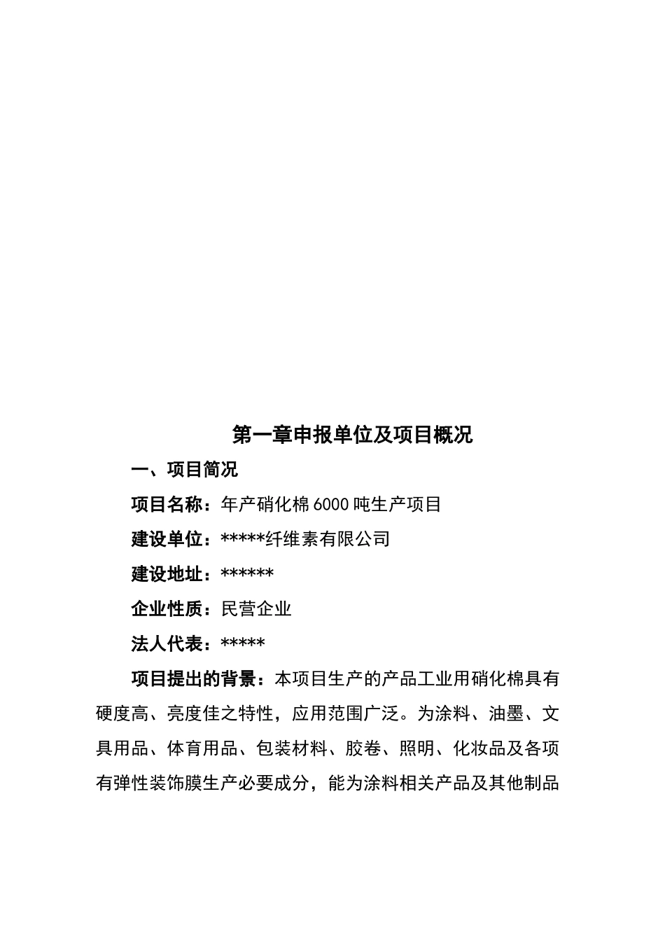 年产硝化棉6000吨生产项目可行性研究报告_第3页