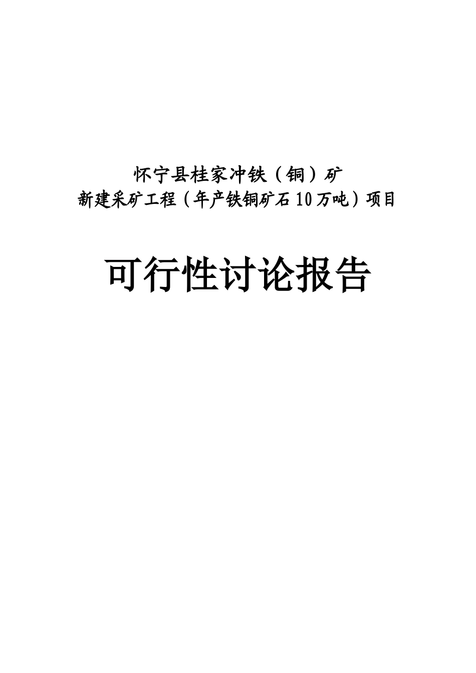年产铁铜矿石10万吨项目可行性研究报告_第2页