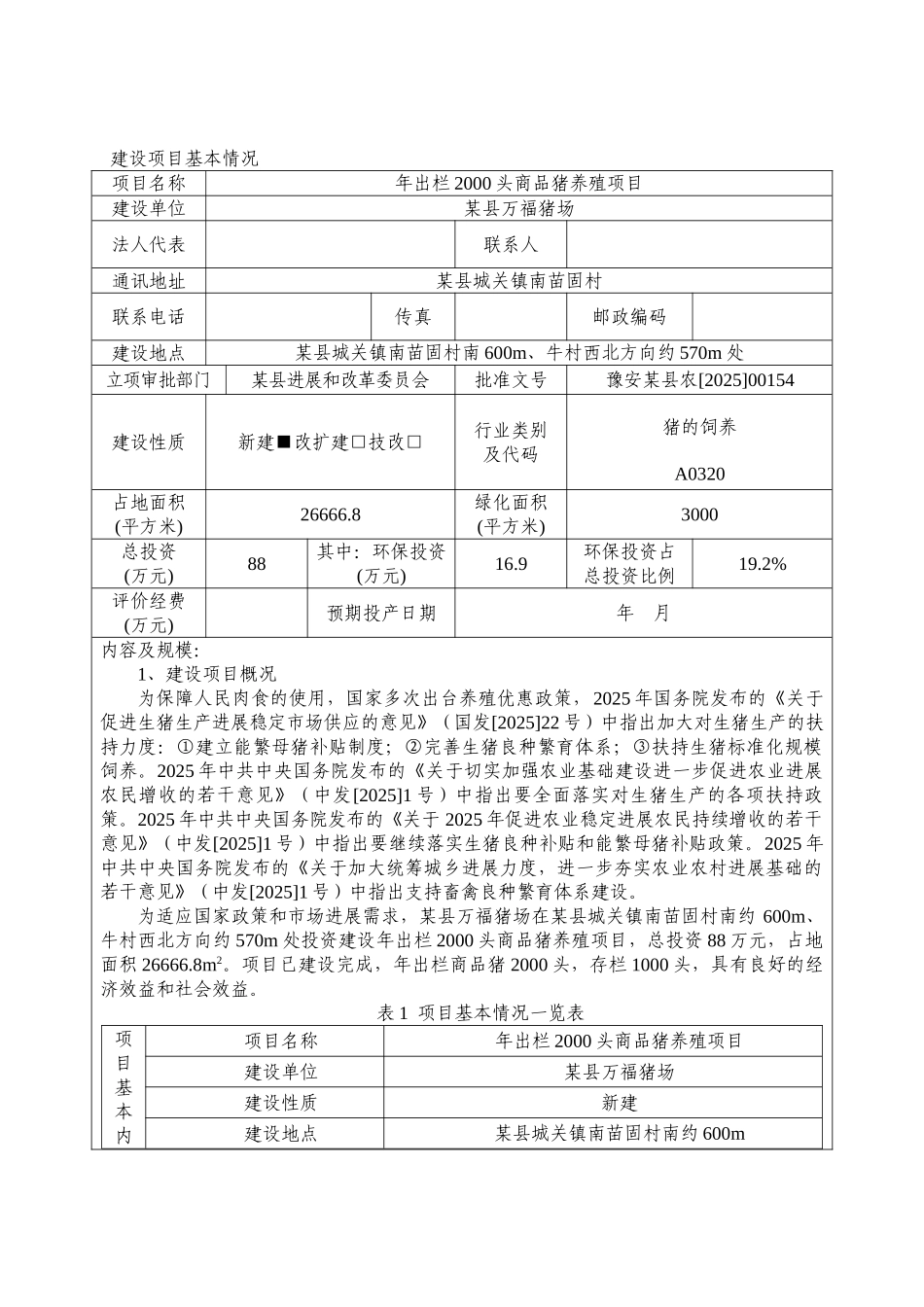 年出栏2000头商品猪养殖项目环境影响报告表_第2页