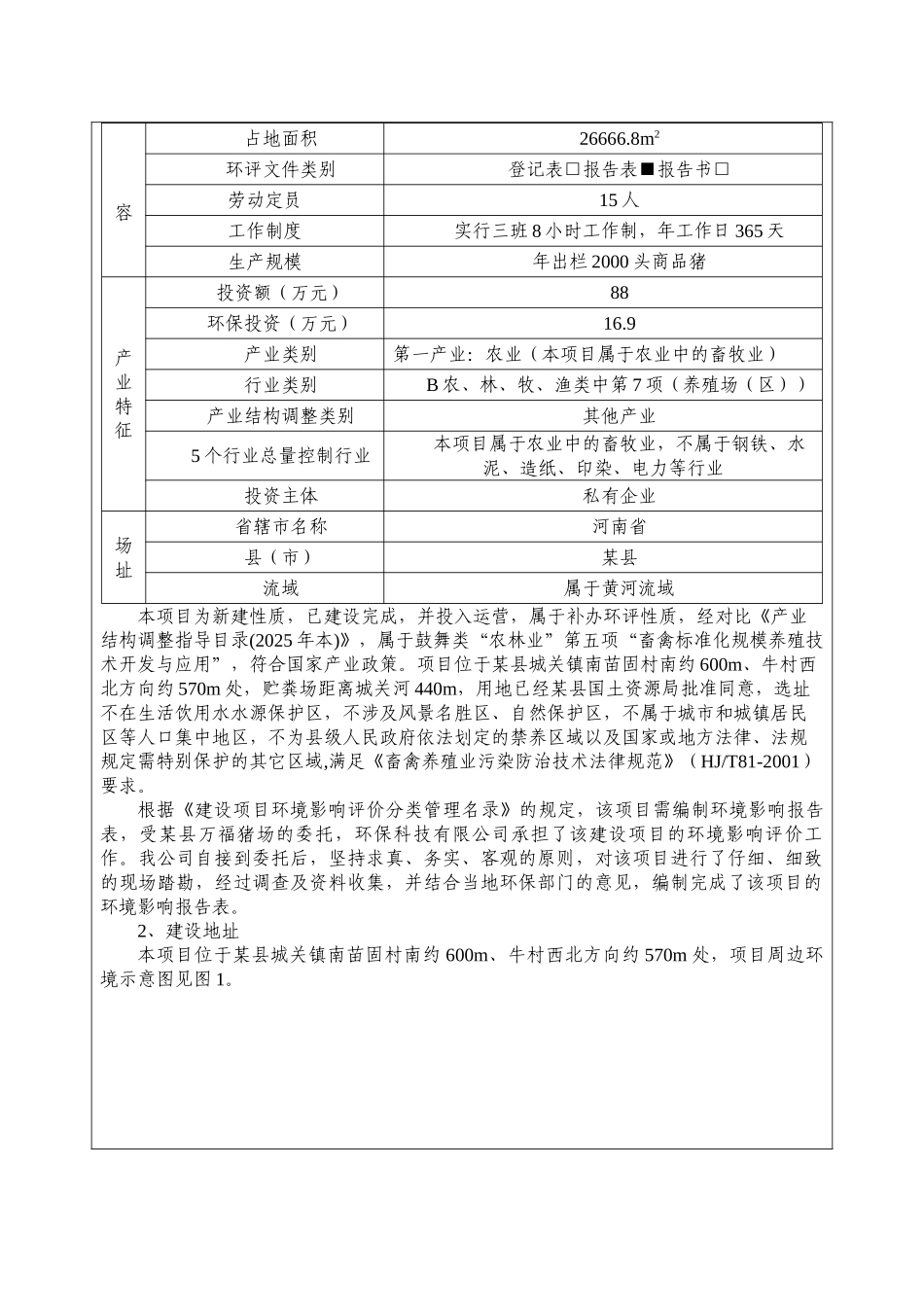 年出栏2000头商品猪养殖项目环境影响报告表_第3页