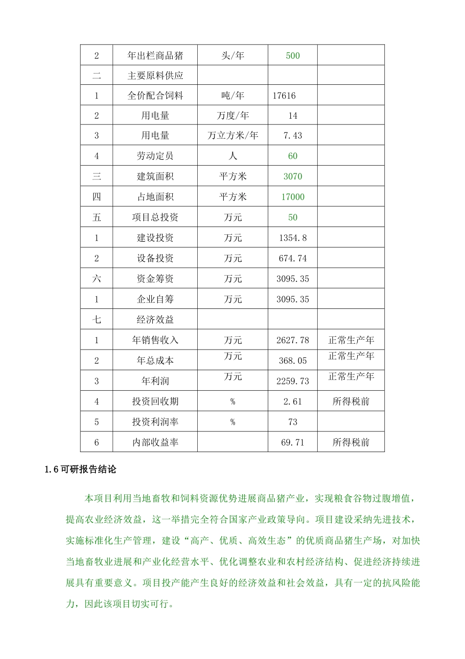 年出栏500头猪场工程建设项目可行性研究报告_第3页