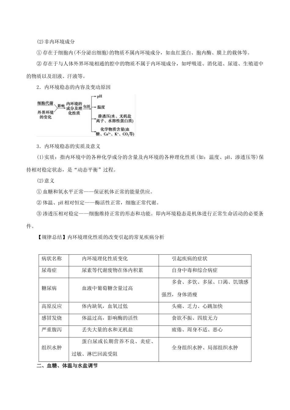 高考生物 考纲解读与热点难点突破 专题10 人体的稳态和免疫教学案-人教版高三全册生物教学案_第2页