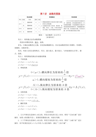（全国版）高考数学一轮复习 第2章 函数、导数及其应用 第7讲 函数的图象学案-人教版高三全册数学学案