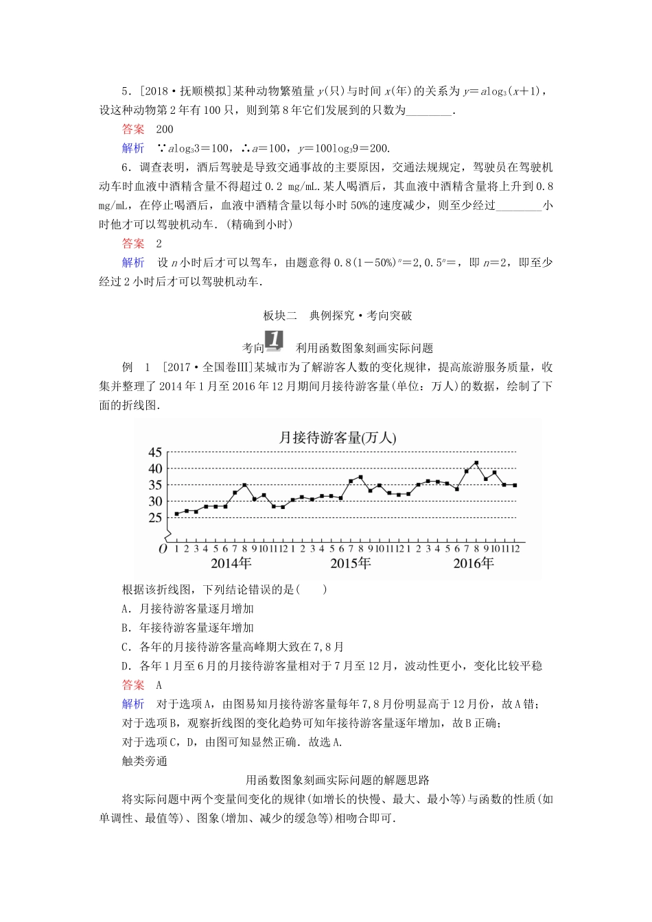 （全国版）高考数学一轮复习 第2章 函数、导数及其应用 第9讲 函数模型及其应用学案-人教版高三全册数学学案_第3页