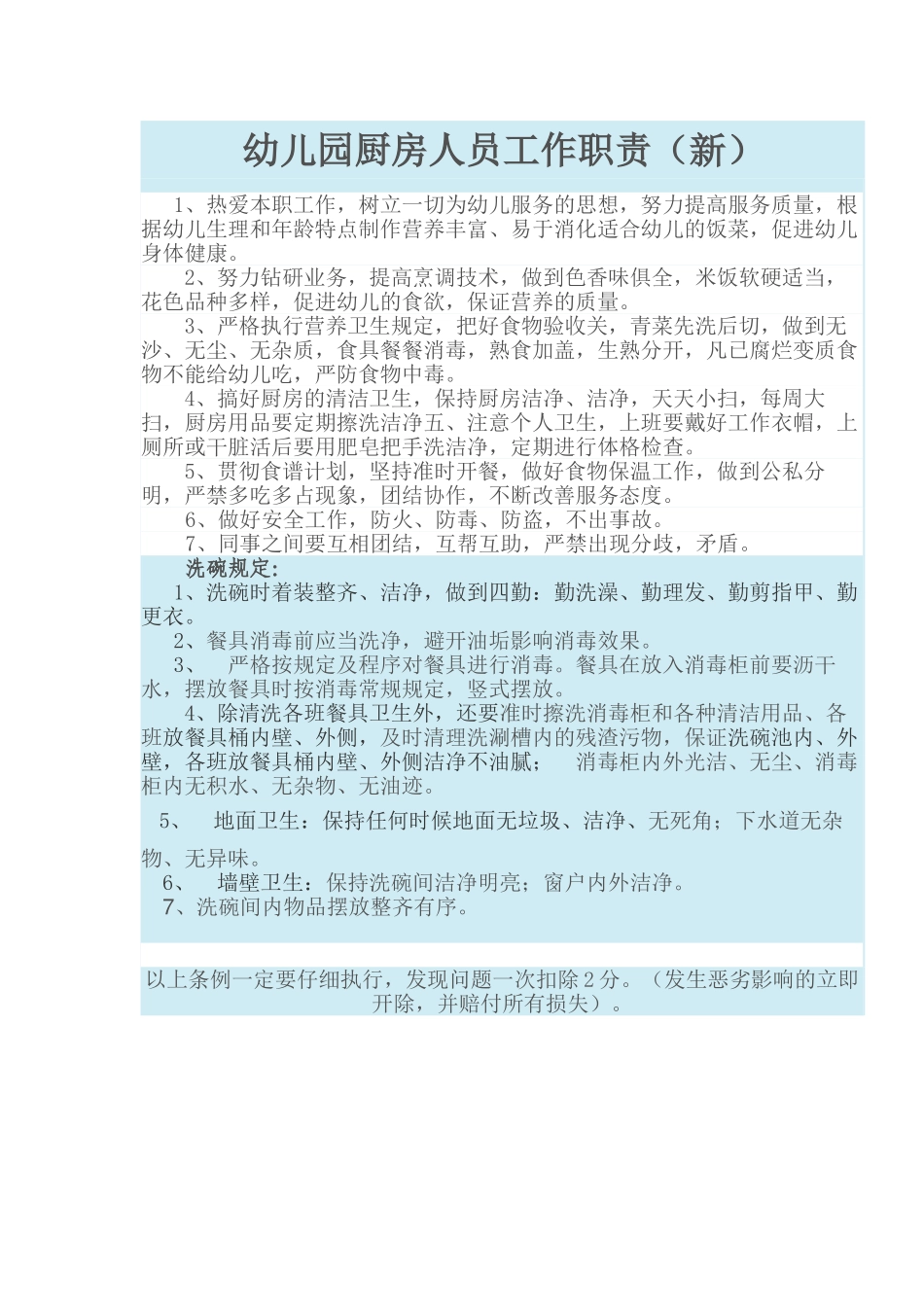 幼儿园厨房人员工作职责_第1页