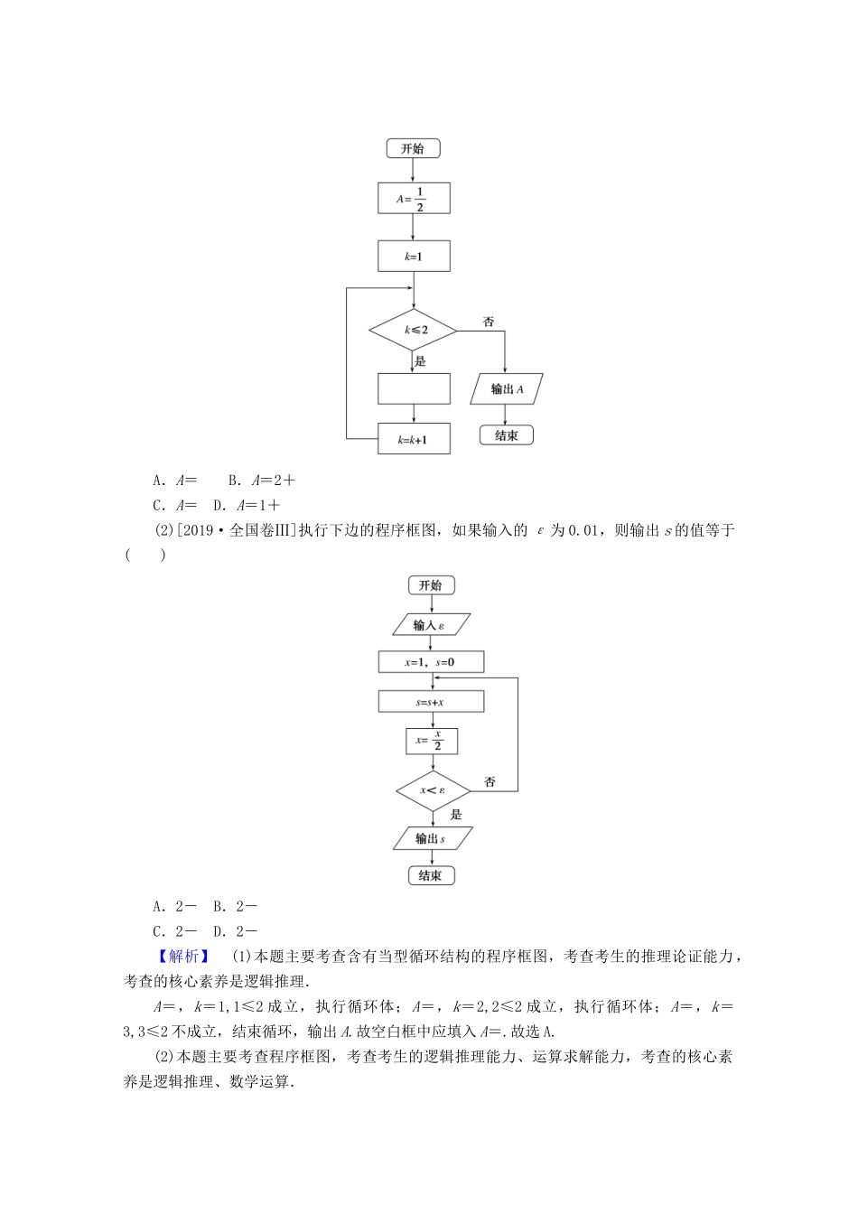 高考数学大二轮复习 7.4 算法初步、复数、推理与证明学案 理-人教版高三全册数学学案_第3页